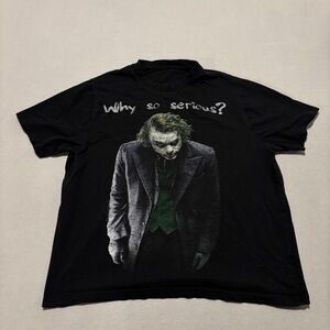 Batman The Dark Knight Movie Promo T Shirts Size Medium Black Heath Ledger Joker